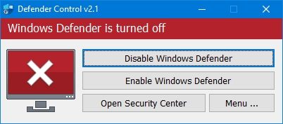 Troubleshooting Defender Control